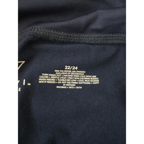 Livi Active By Lane Bryant Nacy Blue Silver Strip Athletic Leggings 22/24 - Picture 4 of 5